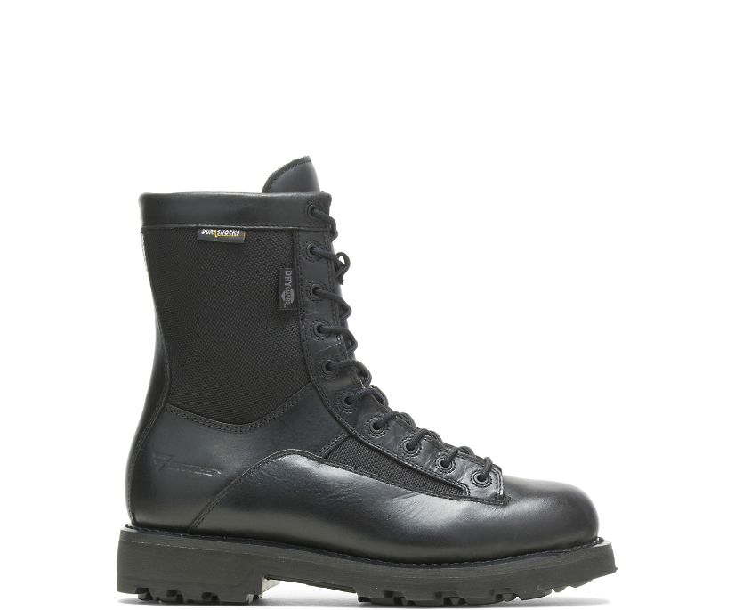 BATES BOOTS | MEN'S 8" DURASHOCKS WATERPROOF LACE-TO-TOE BOOT-BLACK