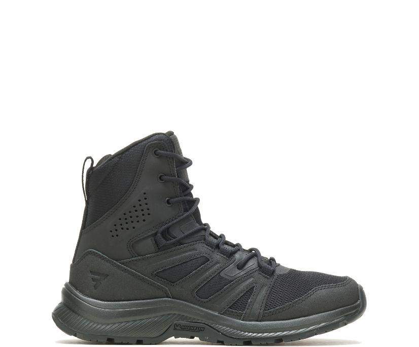 BATES BOOTS | WOMEN\'S RALLYFORCE TALL SIDE ZIP-BLACK