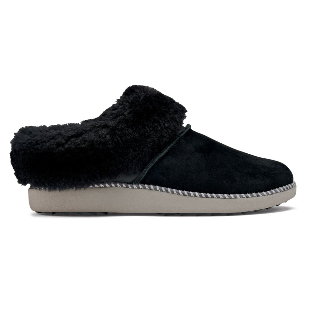 Ku'i Women's Slip-On Slippers - Black / Fog